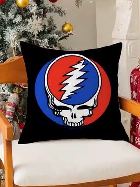Grateful Dead SINGER Pillow Case Silky Elegant Comfort Sofa Bed Invisible Zipper